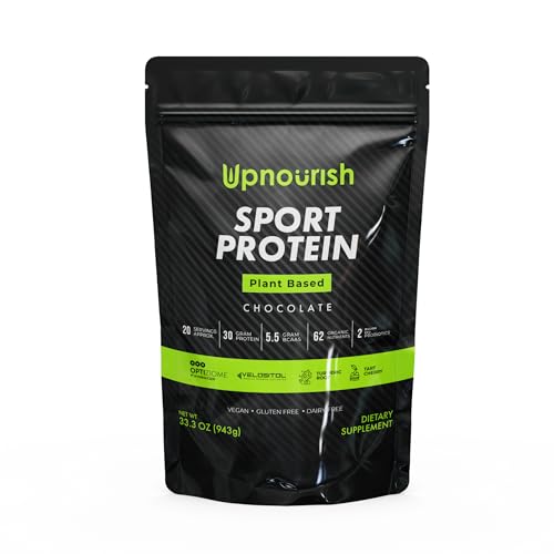 Vegan Sport Por csokoládé 20 adag - 30g Növényalapú fehérje, VELOSIWAY, BCAA, Organic Greens & Fruits, probiotikumok, Tart Cherry for Post Workout Recovery, Inform Sports Certified Keto