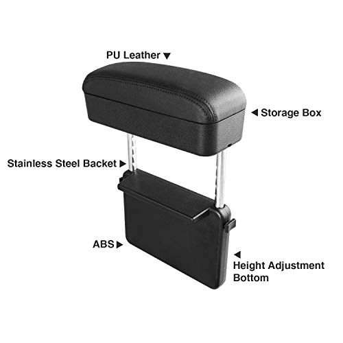 R Ruiya Arm Rest For Car Armrest Extender For Universal Auto Car Center Console Armrest Extender General Motors Elbow & Forearm Wrist Rest Support Adjustable Height Comfort Pads (With Black Line) #TOP7