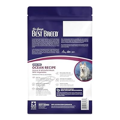 Dr. Gary's Best Breed Grain Free Ocean Recipe Slow-Cooked in USA, Natural Dry Dog Food for All Breeds and Sizes, 4lbs.