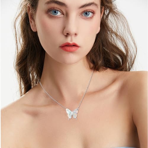 Butterfly Necklace for Women 925 Sterling Silver Butterfly Pendant Necklace Butterfly Gift for Women4