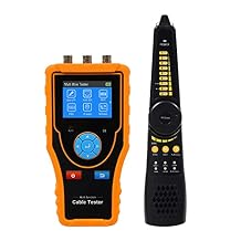 Network Cable Tester, WANLUTECH RJ45 Cable TDR Tester Wire Tracker PoE Voltage Test Video Level Meter Test TDR Cable Tester for Cat6e Cat5e BNC Cable Telephone Line Open Short Length