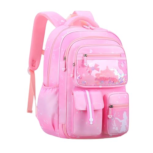 Escolar Adolescente Kawaii Daypack，school bag for boys kids，School backpack for children，Ligera e Impermeable mochila para la vuelta al cole(Pink,L)