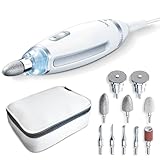 Beurer MP 62 Maniküre-/ Pediküre-Set, elektrische Nagelfeile mit 10 hochwertigen Nagelpflege-Aufsätzen, LED Licht, Nagelfräser mit stufenloser Geschwindigkeitsregelung, mit Aufbewahrungstasche, Weiß