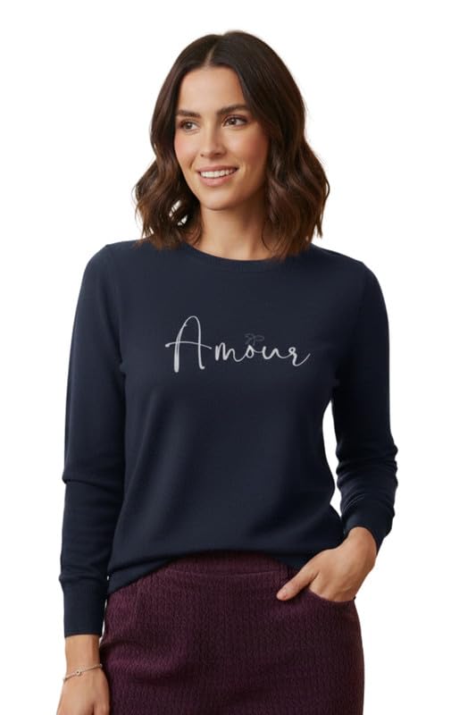 vieviana Women’s Cotton Fleece Sweatshirt Soft Warm Winter Wear Cozy Full Sleeves Pullover Casual Winter Top for Daily Comfort-picture-36