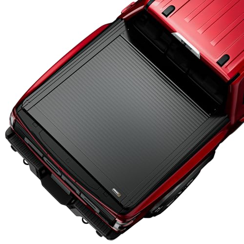 Image of ONINE Low Profile Pull-Lock-Go Retractable Hard Tonneau Cover Custom fit 2022-2025 Ford F150 Lightning 5.5ft Bed (66 inch), Dual T-Slot Design Compatible for Roof Racks and Crossbars