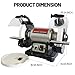 BUCKTOOL 8 inch Dual Speed Bench Grinder & Buffer, Professional Low High Speed Bench Grinder Buffer with Cast Iron Base TDS-200DS