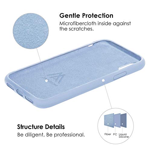 Jasbon Case For Iphone X/Iphone Xs, [7Ft Drop Protection] [Soft Anti-Scratch Microfiber Lining] Liquid Silicone Gel Rubber Phone Case, Full Body Drop Protection Cover Case, 5.8 Inch, Light Purple #TOP4