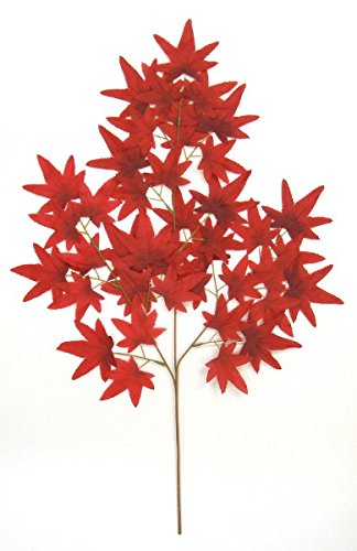 Amazon | 造花 もみじ中枝 赤 10本セット | ノーブランド品 | 造花 通販