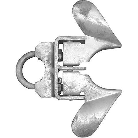 Jake Sales -Chain Link Fence Butterfly Gate Latch - Fence Automatic Gate Latch - 1-5/8" Gate Frame and 2-3/8" Gate Post - Galvanized Fence Gate Latch with Hole for Padlock Cover