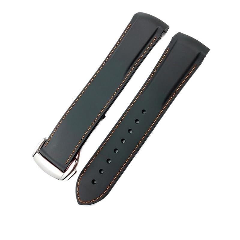 Bracelet montre caoutchouc anti-transpiration pour Omega Planet Ocean et Commander 22mm
