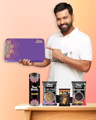 True Elements Festive Gift Hamper 330gm - Diwali Gift | Dry Fruit Gix Box | Celebration Box | 8 Gift Items - Premium Berries & Nuts | Gourmet Delight Diwali Hamper (B0C8P22F4D) Amazon Price History, Amazon Price Tracker