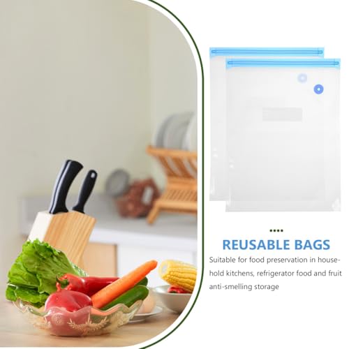 Sacs sous vide alimentaire réutilisables VANZACK avec zip pour conservation - 8