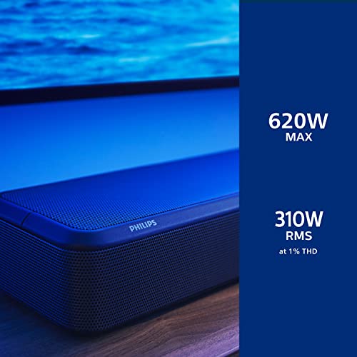 Image of PHILIPS Fidelio FB1 7.1.2-Channel Surround Sound Soundbar with Integrated Dolby Atmos and Subwoofer + DTS Play-Fi, All-in-One, Premium Design and Materials