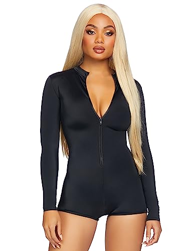 Romper panamas noir Leg Avenue pour vos soirées cocooning confortables en taille S