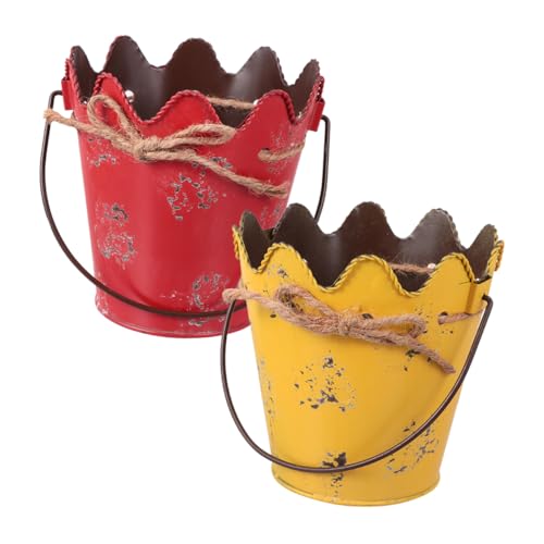 Pots de fleurs en métal à suspendre au design rétro élégant avec finitions soignées pour jardin