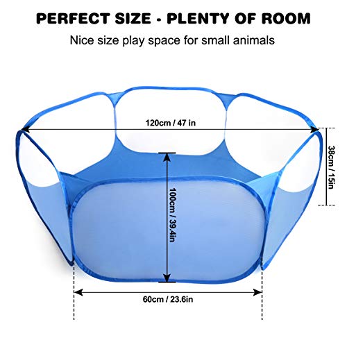 Guinea Pig Cage Rabbit Cage Indoor with Mat Playpen Perfect Size for Small Animal Pet Play Pen Easy to Clean Exercise Yard Fence Portable Tent for Hamsters, Chinchillas, Hedgehog, Puppy, Cats - Image 3