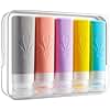INSFIT Travel Bottles for Toiletries, TSA Approved 3oz Travel Size Containers, BPA Free Leak Proof Squeezable Silicone Tubes for Shampoo Conditioner Lotion Soap with Labels