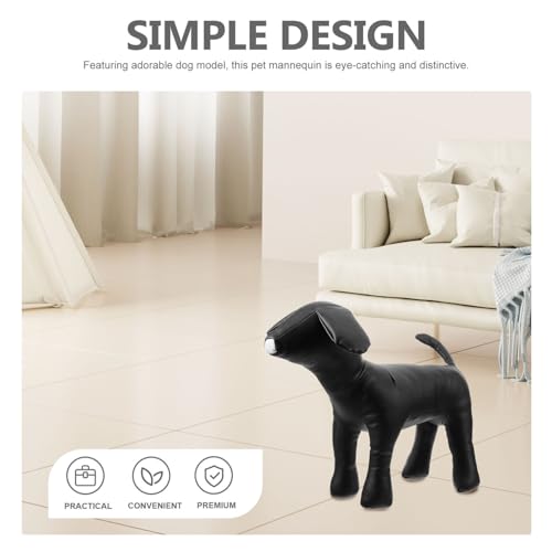 MERRYHAPY Hundeschaufensterpuppe aus Flexiblem Pu Leder Stehendes Hunde Ausstellungsmodellm Freistehende Haustier Kleiderpräsentation für Kleine Hunde
