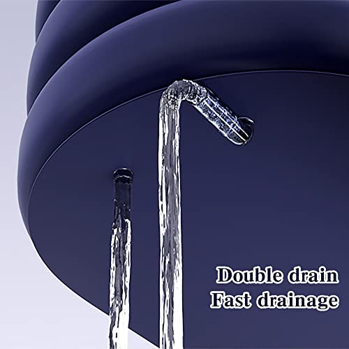 Foldable Portable Inflatable Bathtub With Rechargeable Wireless Inflation Pump, Comfortable Shower Stall Soaking Bath Tub For Adult, Separate Family Bathroom Spa Tub With Novel Design(Knight Blue) #TOP4