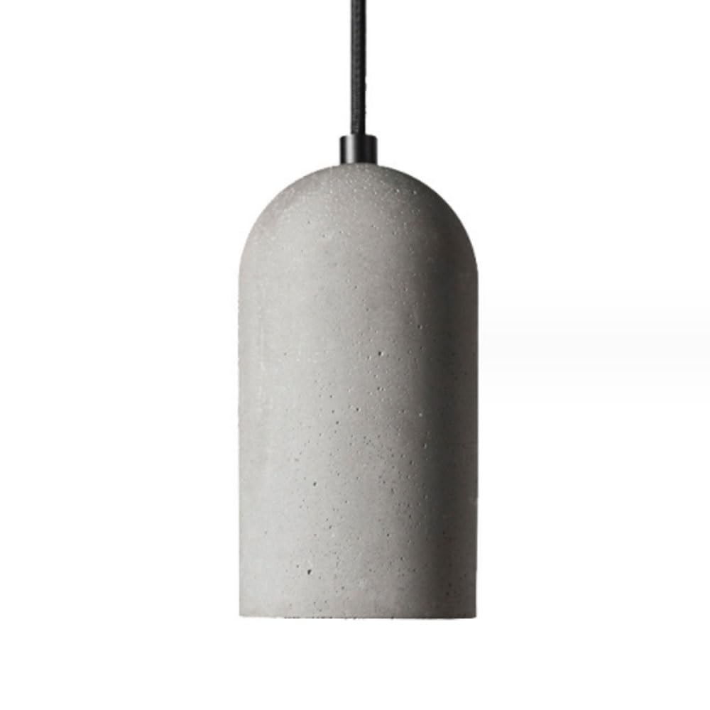 Lampe suspendue linéaire ciment au design brut industriel rétro E26