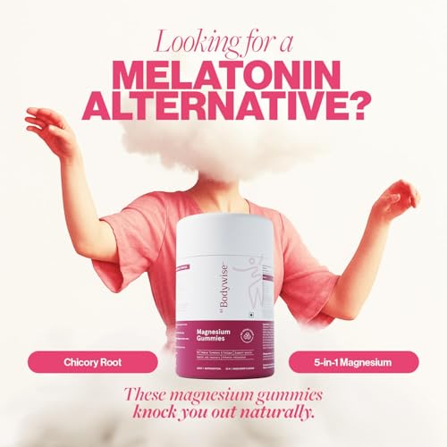 Image of Be Bodywise 5 in 1 Magnesium Glycinate Supplement Gummies For Improved Sleep | 45 Days Pack | 400 mg Magnesium Glycinate with Malate and other Salts Complex | Higher Absorption Relieves Stress, Supports Muscle Recovery & Bone Health | Non Habit Forming