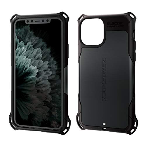 ELECOM Zero Shock Case & Film/Compatible with iPhone 11 Pro/Film Included/Full Protection/Bumper/Black PM-A19BZEROBK