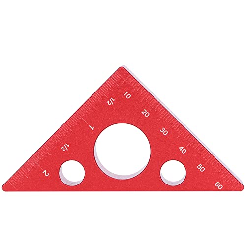 Regla triangular de aleación aluminio y herramienta medición carpintería con altura gruesa