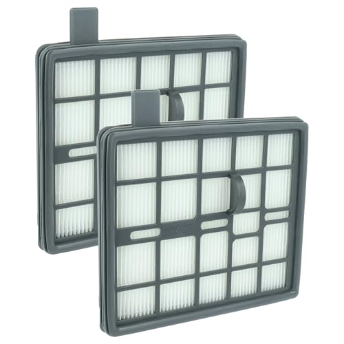 vhbw 2x Filtro compatible con Nilfisk Meteor aspiradora - filtro Hepa gris blanco
