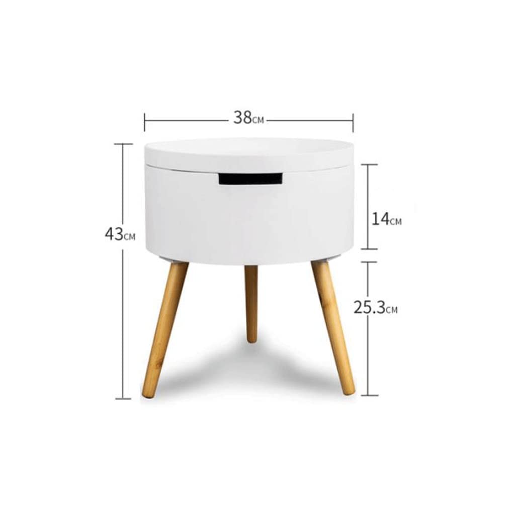 Table de Coin Salon Mini Simple Petite Table Ronde Table de Chevet Nordique Table Basse Table Basse canapé Rond Petite Table(Grey+Yellow)