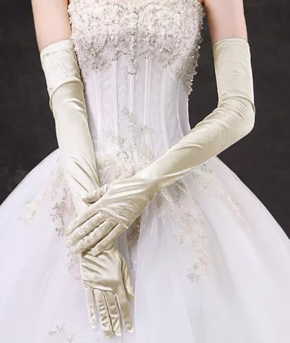 Women Long Opera Gloves, Satin Stretchy Elbow Length Gloves 20 inch2