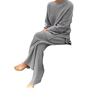 BEMEIR Women’s Sportswear Set Tracksuits Sets Long Sleeve Sweatshirt and Jogger Pants Fashion Casual Clothing Outfits Fall Winter Sportswear 2 Piece (Color : Gray, Size : Small)