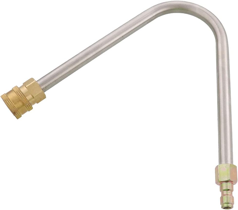 Steel Dragon Tools 4000 PSI U-Bend Gutter Cleaning Attachment for Telescopic Wand 1/4 Plug x 1/4 Quick Connect
