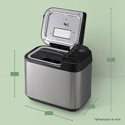 Panasonic SD-YR2550SXE Macchina per il Pane, 31 Programmi Cottura, Dispenser per Lievito, Uvetta e Frutta Secca, Timer Digitale da 13 Ore, per Dolci, Pizza, Marmellate, Brioche e Gluten Free - 9