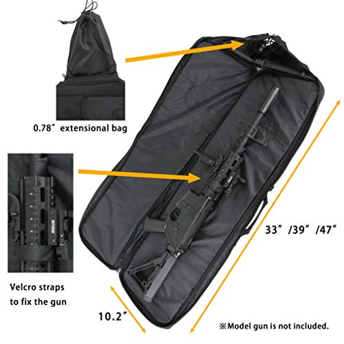 Sutekus 39 Inch Double Gun Bag Rifle Case Outdoor Tactical Gun Case Integrated Pistol And Magazine Storage Backpack 100Cm #TOP6