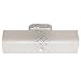 Sunlite B14 GCO 14-Inch 2-Bulb Rectangle Bathroom Wall Fixture, with Outlet White Finish with Ornate White Glass