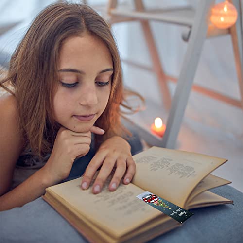 12 Pcs Christmas Bookmarks For Book Lovers, Cute Book Markers For Kids Reading, Paper Book Mark, Printing On 2 Sides About Xmas Holiday Present #TOP6