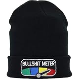 Gorro de punto: bullshitmeter con texto en alemán Gorro divertido para...