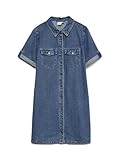Vero Moda Vmjennie Ls Short Denim Dress Mix Noos Robe en Jean Femme, Denim Bleu médium, L