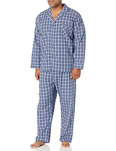 Image of Hanes Men's Woven Plain-Weave Pajama Set