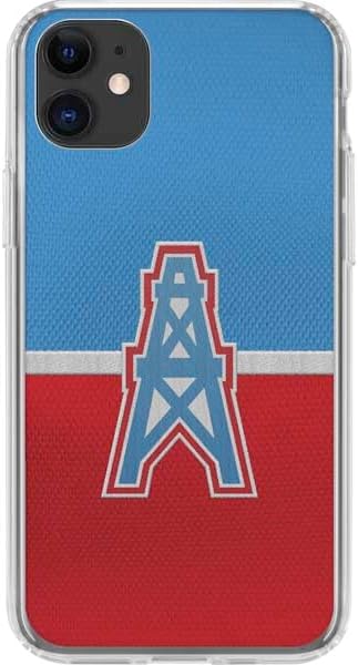 Skinit Clear Phone Case Compatible with iPhone 11 - Officially Licensed NFL Houston Oilers Vintage Design