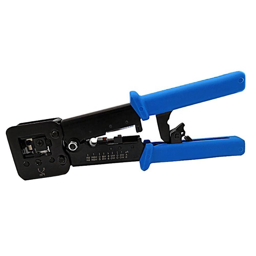 PrimeX PX-8060Y RJ45/RJ11 CAT6 Yeni Nesil Jak Pense, 8P8C RJ45 ve 6P4C RJ11 Uyumlu Network Telefon Kablo Ucu Sıkma Pensesi, Kablo Kesme Soyma Kilitli Yaylı Jak Çakma Pense
