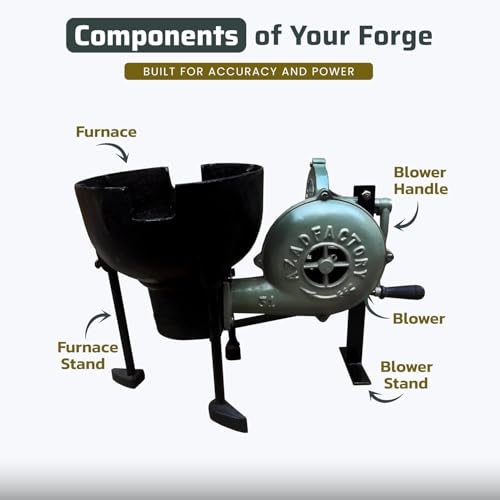 Forge foundry four avec souffleur manuel pour fabrication de couteaux - 4