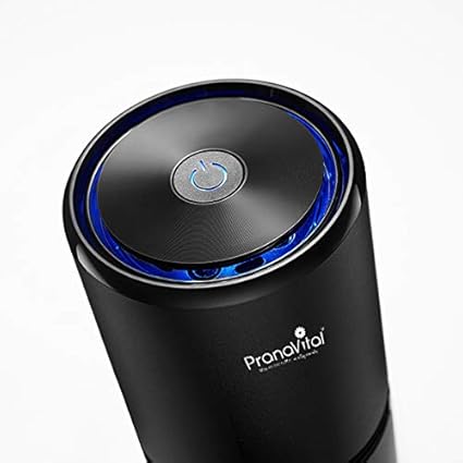 PranaVital Car Air Purifier with 12 million Negative ions Power input: 5V/1A; Auto Start: One Key Operation. Applicable space: 10m3 * Noise: <27dB Weight: 300g