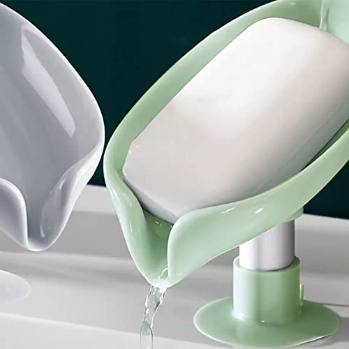 4 Pack Soap Dish Self Draining Soap Dish, Cup Adsorption Bar Soap Holder For Shower Room Kitchen #TOP3