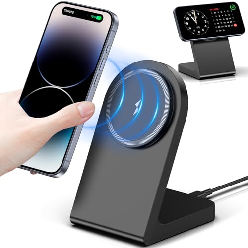 Magnetic Wireless Charger for iPhone 17/16/15/14/13/12 Series iPhone Wireless Mag Safe Charger Stand for AirPods 4/3/2/Pro for Magsafe Charger