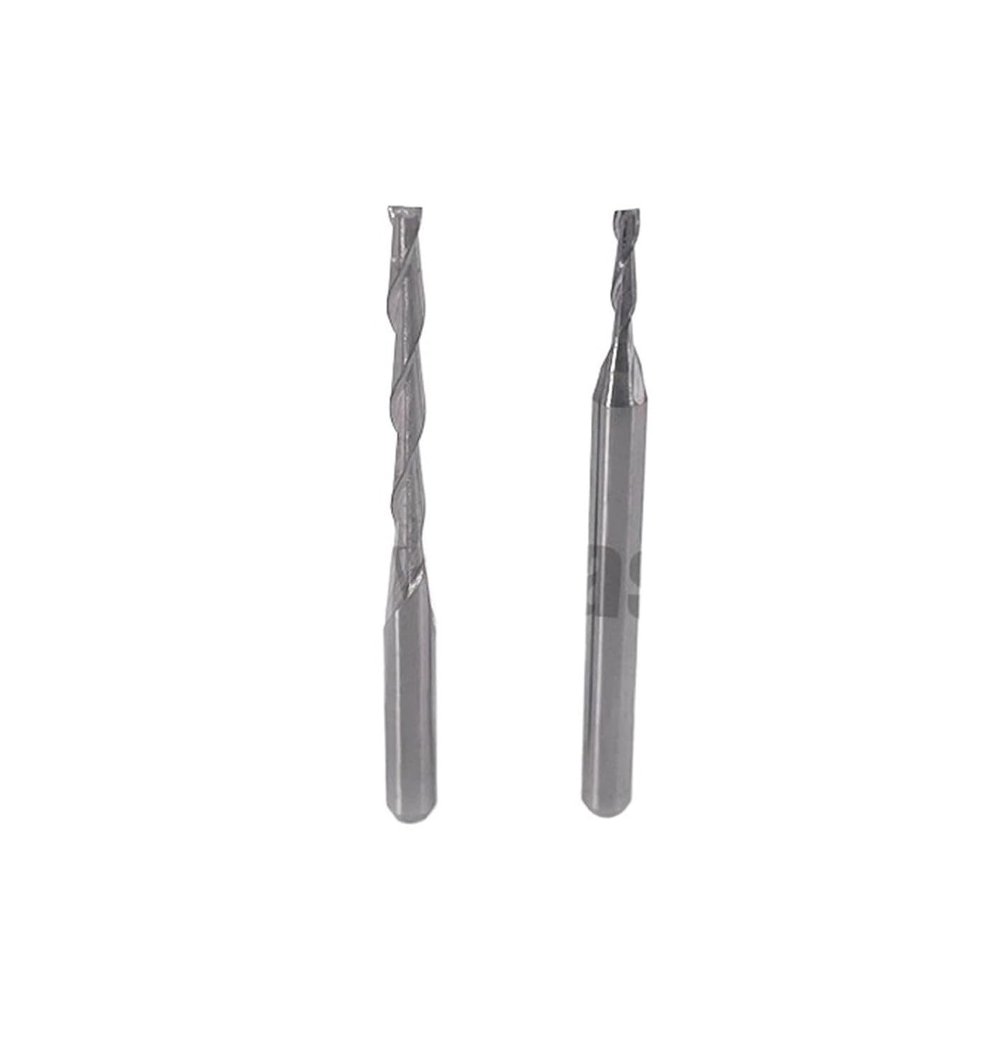 10pcs Carbide Milling Cutter 2 Flute Flat End Mill 3.175 Shank 1/8 Spiral CNC Router Bit for Wood Carving Cutter 1.0-2.0mm(2.0x10x3.175x38)