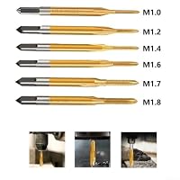 Hochstahlbeschichteter gerader Gewindebohrer M1 M1,2 M1,4 M1,6 M1,7 M1,8 metrischer Gewindebohrer für Metallbearbeitung und Maschinenreparatur mit langer Haltbarkeit (M1,7) – Ansicht 7