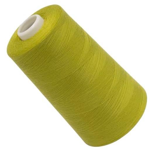 AERZETIX - C72733 - Bobina cónica de hilo de coser 120 (40/2) 4000 m - en poliéster - color verde oliva claro - confección mercería cuerda cordón costura ropa marroquinería