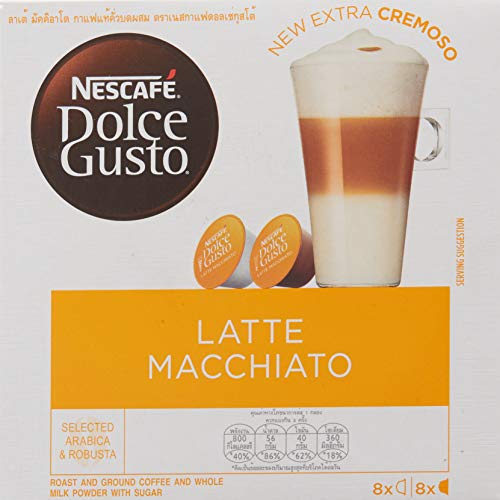 Nescafe Dolce Gusto Latte Macchiato Coffee Pods/ Coffee Capsules 8 Servings 183.2g