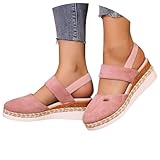 Keilsandalen Damen,Sandalen Damen,Mit Keilabsatz,Espadrilles,Wedges,Plateau,Keilschuhe,Slides,Sandaletten,Sommerschuhe,Hohe Schuhe,Elegant,Bequem,Keilpumps,Geschlossene,Frauen,Slingback,Atmungsaktiv